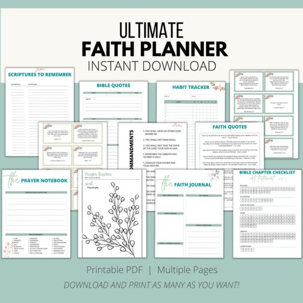 Faith in Focus: Printable Prayer & Bible Study Journal