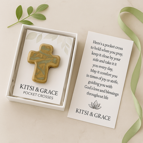 Kitsi & Grace Pocket Cross - Mustard Seed