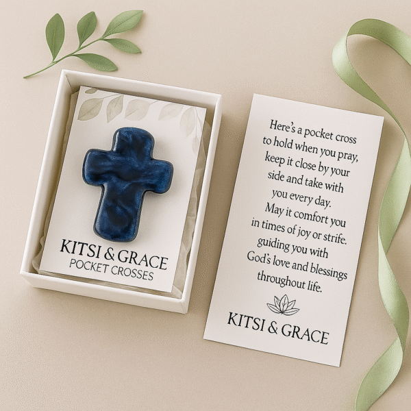 Kitsi & Grace Pocket Cross - Tekhelet Blue