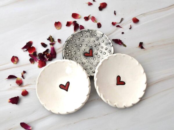 Ceramic Ring Dish, Bridesmaid Gift, Jewelry Dish, Soap Dish Ceramic, Candle Holder Dish, Small Trinket Dish, Ring Holder - Image 3