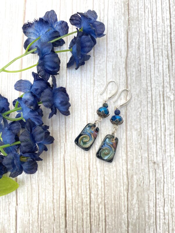 Handmade Earrings, Drop Earrings, Porcelain Earrings, Boho Earrings, Handmade Ceramic Earrings, Artisan Earrings, Handmade Jewelry - Image 2