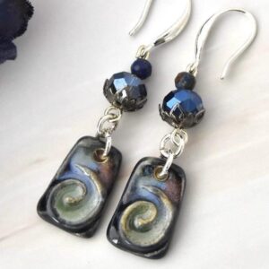 Handmade Earrings, Drop Earrings, Porcelain Earrings, Boho Earrings, Handmade Ceramic Earrings, Artisan Earrings, Handmade Jewelry