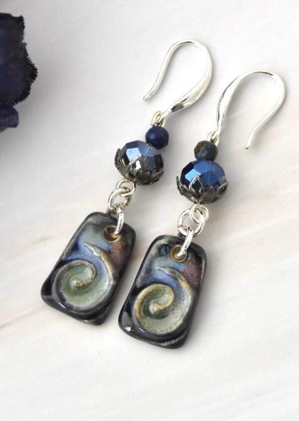 Handmade Earrings, Drop Earrings, Porcelain Earrings, Boho Earrings, Handmade Ceramic Earrings, Artisan Earrings, Handmade Jewelry