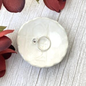 Jewelry Holder Dish, Soap Dish Ceramic, Candle Holder Dish, Small Ring Dish, Ceramic Ring Dish