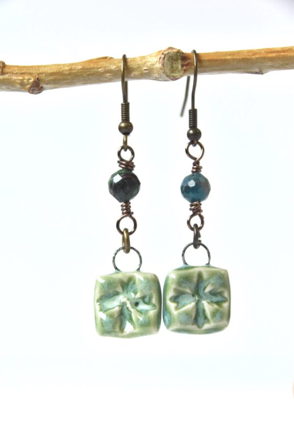 Handmade Earrings, Drop Earrings, Porcelain Earrings, Boho Earrings, Handmade Ceramic Earrings, Artisan Earrings, Handmade Jewelry - Image 5