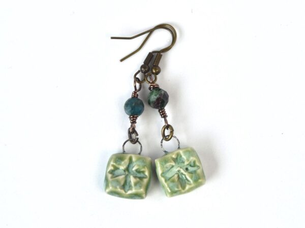 Handmade Earrings, Drop Earrings, Porcelain Earrings, Boho Earrings, Handmade Ceramic Earrings, Artisan Earrings, Handmade Jewelry