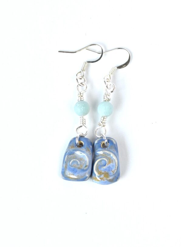 Handmade Earrings, Drop Earrings, Porcelain Earrings, Boho Earrings, Handmade Ceramic Earrings, Artisan Earrings, Birthday Gift - Image 2