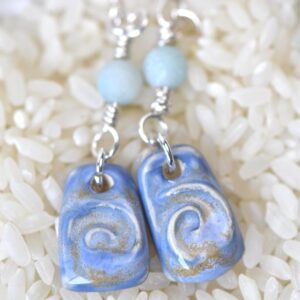 Handmade Earrings, Drop Earrings, Porcelain Earrings, Boho Earrings, Handmade Ceramic Earrings, Artisan Earrings, Birthday Gift