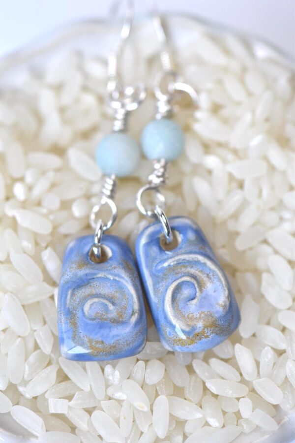 Handmade Earrings, Drop Earrings, Porcelain Earrings, Boho Earrings, Handmade Ceramic Earrings, Artisan Earrings, Birthday Gift