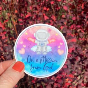 On a Mission from God Sticker for Journals, Water Bottles & Computers